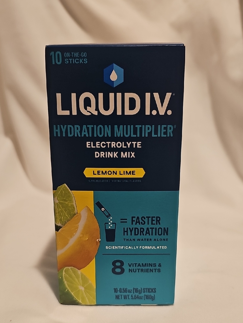 Liquid I.V. Hydration Multiplier Vegan Powder Electrolyte Drink Mix Lemon Lime